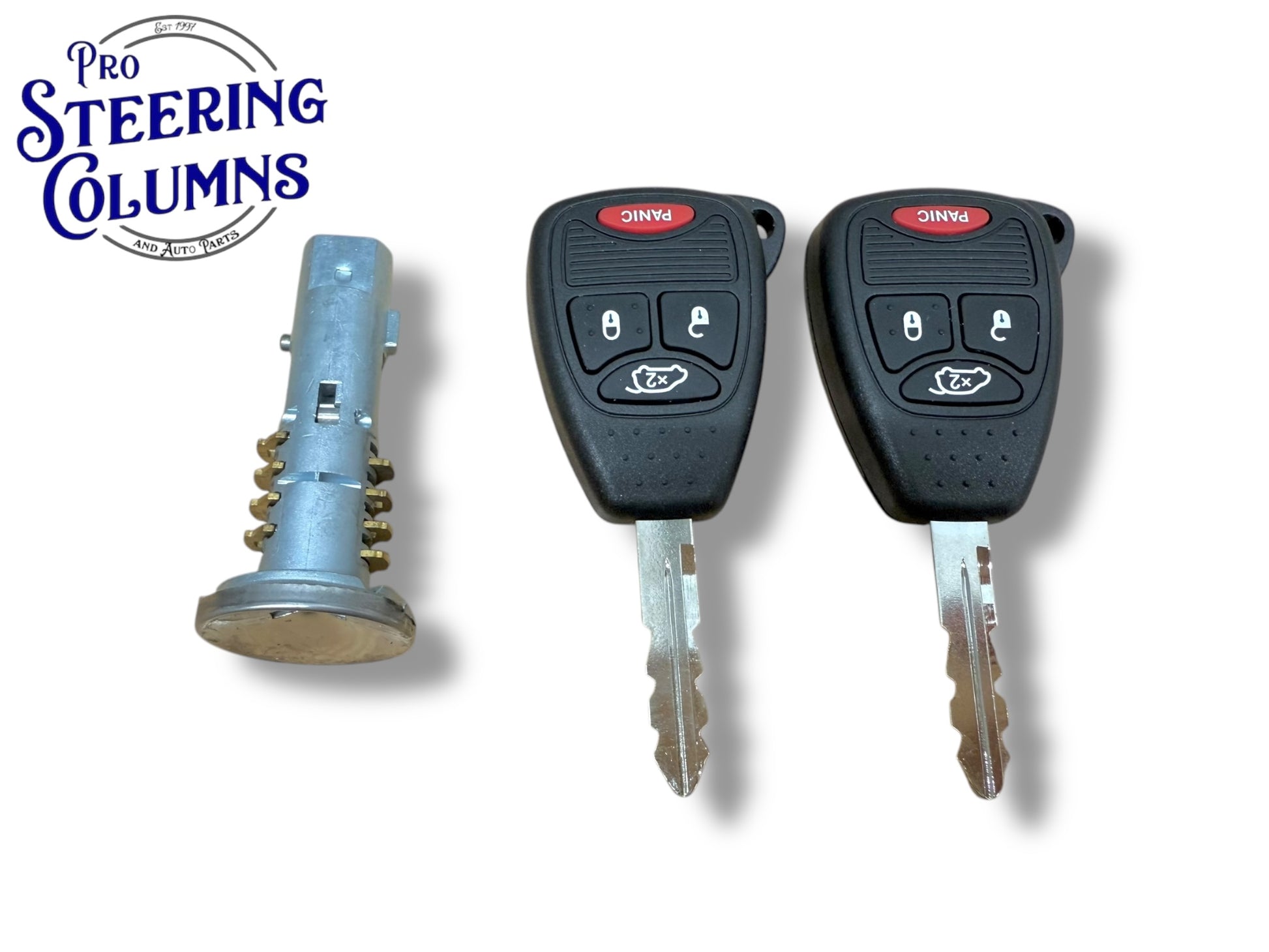 06-17 Avenger Caliber Liberty Ignition Lock Cylinder 2 Remote Keys 4-Button New 5179511AA