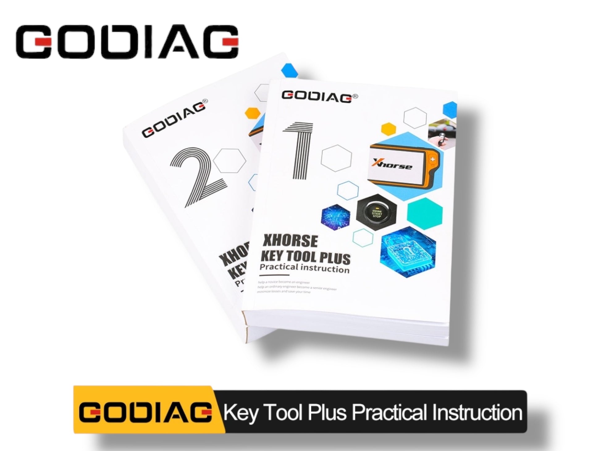 Godiag - Key Tool Plus Practical Instruction 1 & 2 Two Books for Locksmith and Vehicle Maintenance Engineer