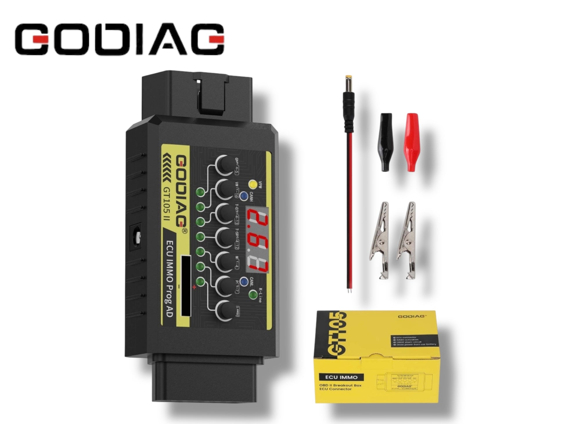 Godiag - GT105 II ECU IMMO Prog AD OBD2 Break Out Box