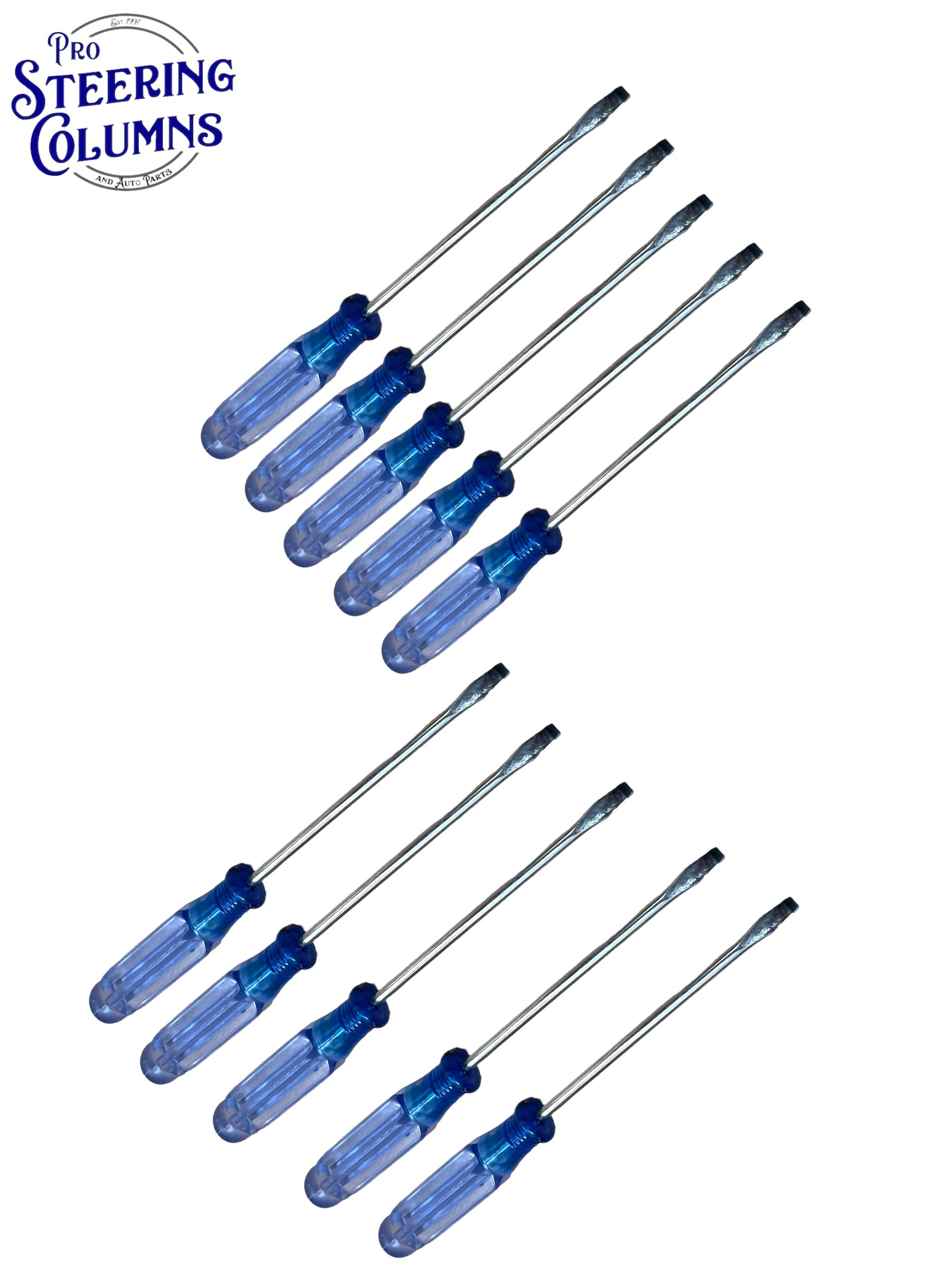 10-Piece Mini Flathead Screwdriver Set - Magnetic Tips, Small Precision Tools