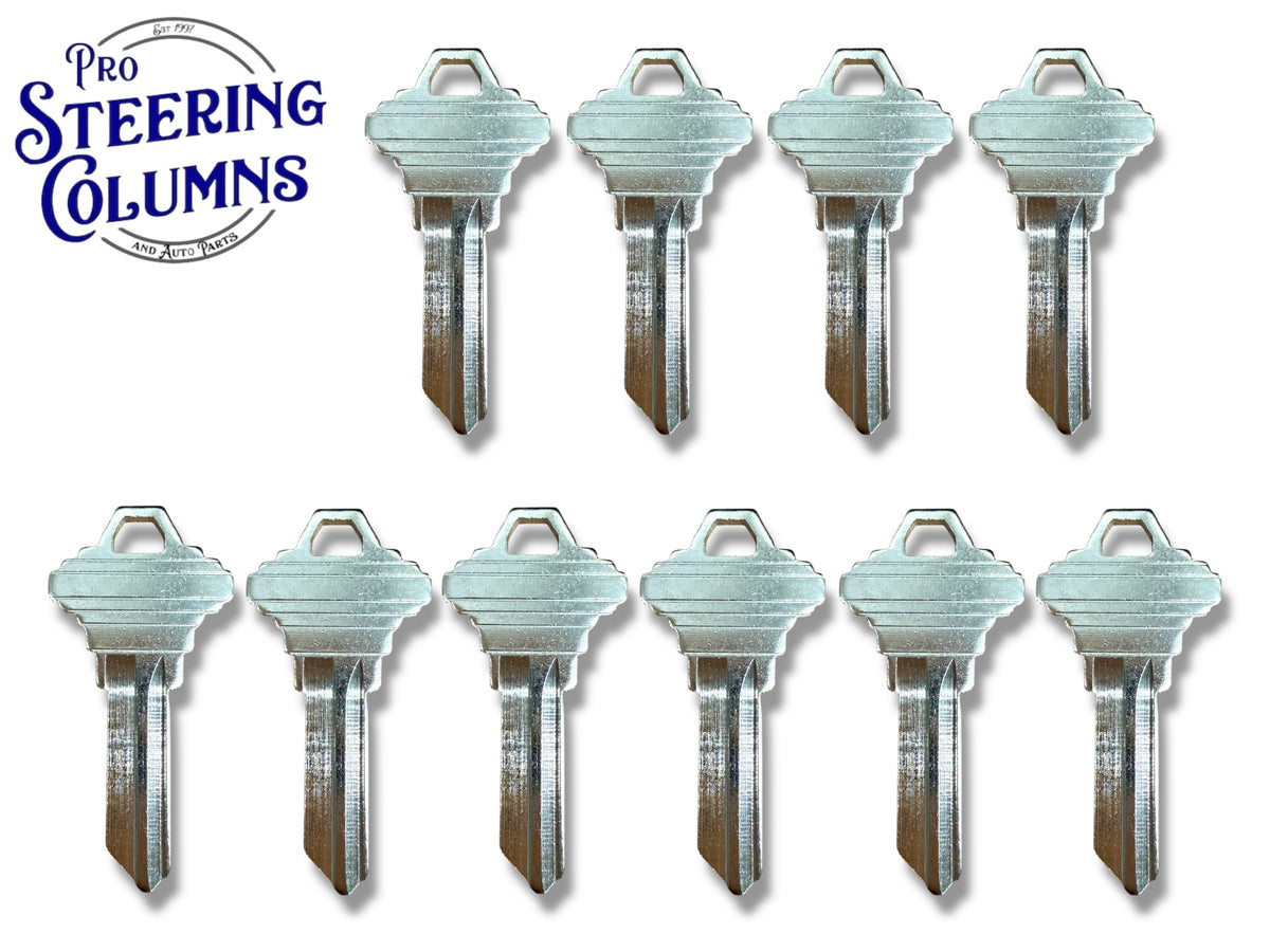 Solid Blue Sc1 Key SC1 Key Blank Schlage 5-Pin Nickel Plated (10 Pack)