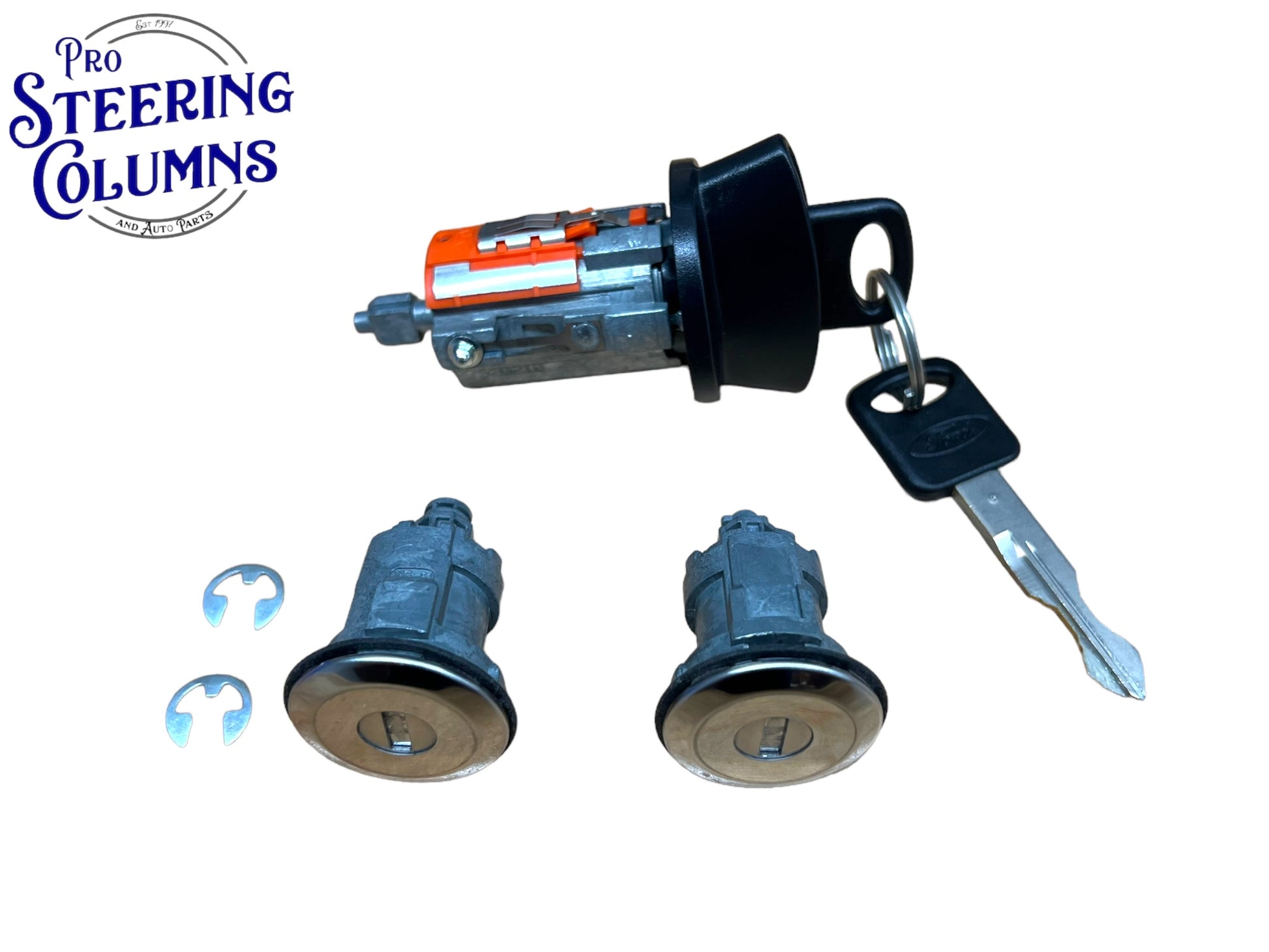 1997-2020 E-150 E-250 E-350 Ignition & Door Lock Cylinder Set 2 Keys Matched New