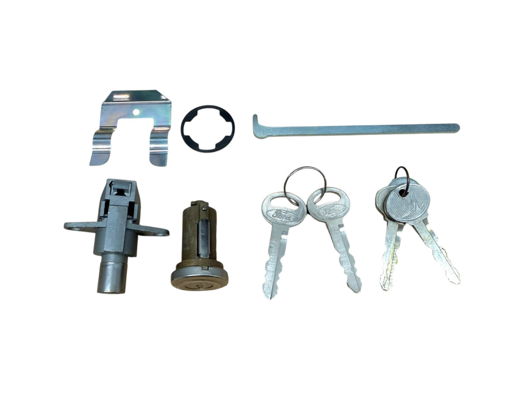 80-91 Ford Bronco Glove Box & Manual Tailgate Lock Cylinder Set New (Keyed Alike)