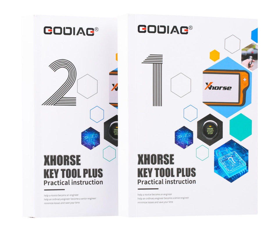 Godiag - Key Tool Plus Practical Instruction 1 & 2 Two Books for Locksmith and Vehicle Maintenance Engineer