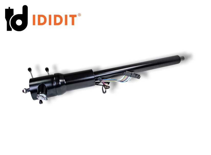 Ididit - 69-72 Chevelle El Camino GTO Tilt Floor Shift Steering Column Black - 1520690051