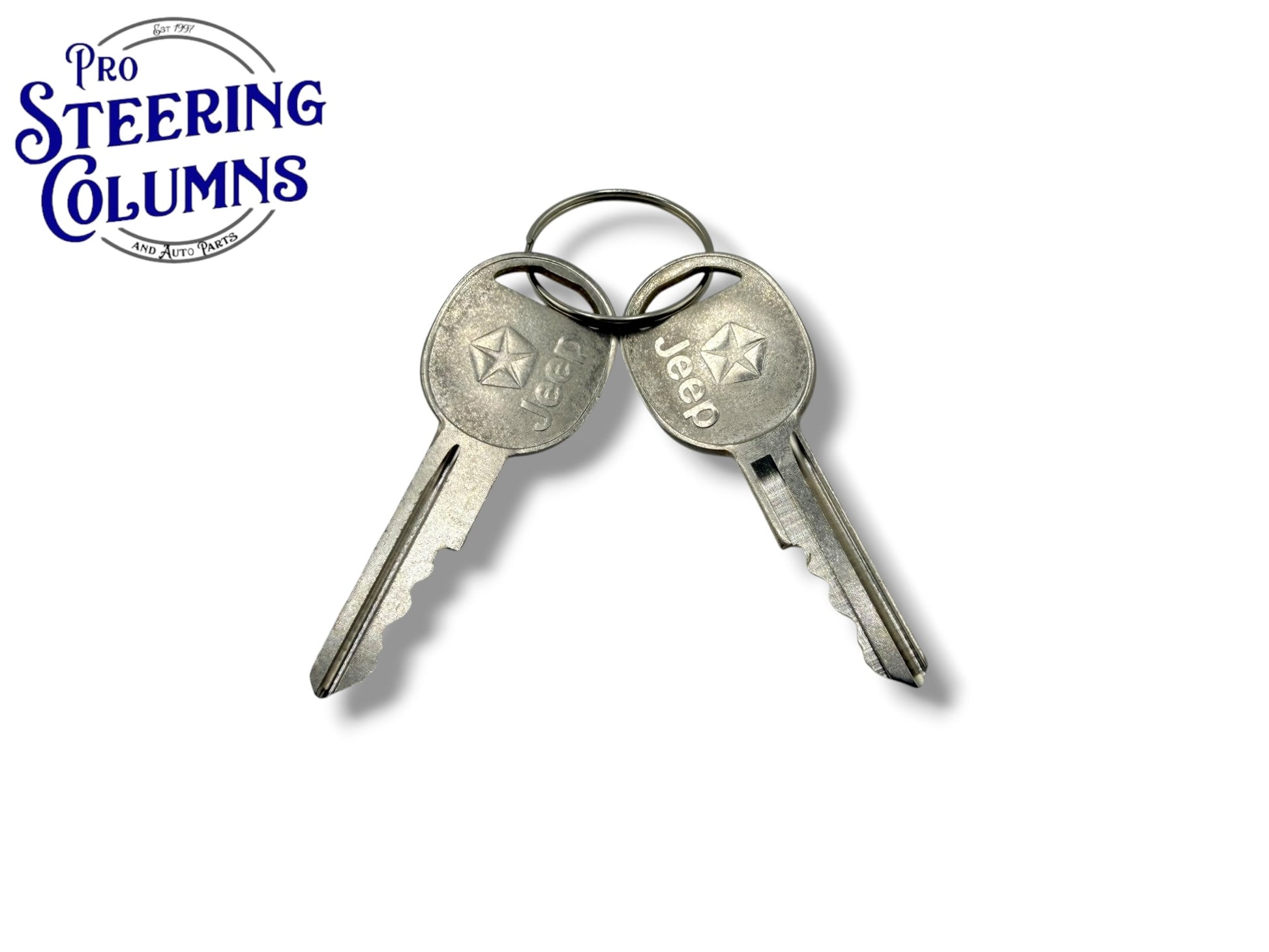 73-90 Jeep CJ5 CJ7 Wrangler Console Lock Cylinder - Logo Keys