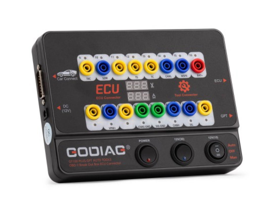 Godiag - GT100 PLUS GPT ENET DOIP 24V-12V Auto Tools OBD II Break Out Box ECU Connector