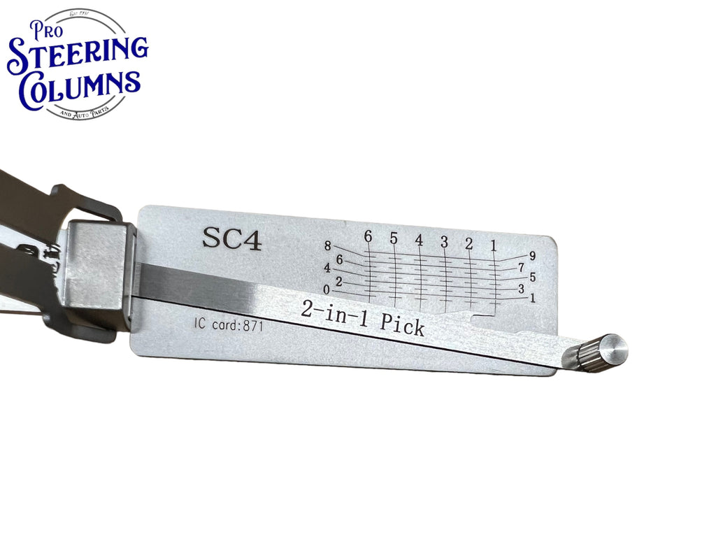 Original 2 In 1 Lishi SC4 Schlage 6-Pin Pick & Decoder Anti Glare Genuine New