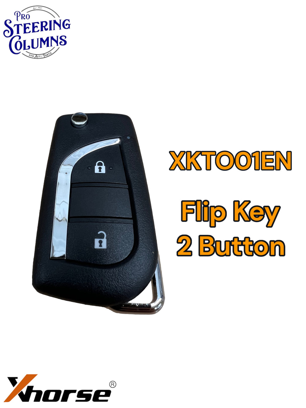 Xhorse Universal Flip Key Remote Toyota Style 2-Button New XKTO01EN