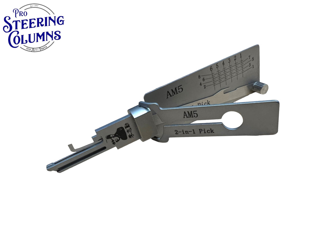 Original Lishi 2 in 1 AM5 American Pick & Decoder Anti Glare Genuine New
