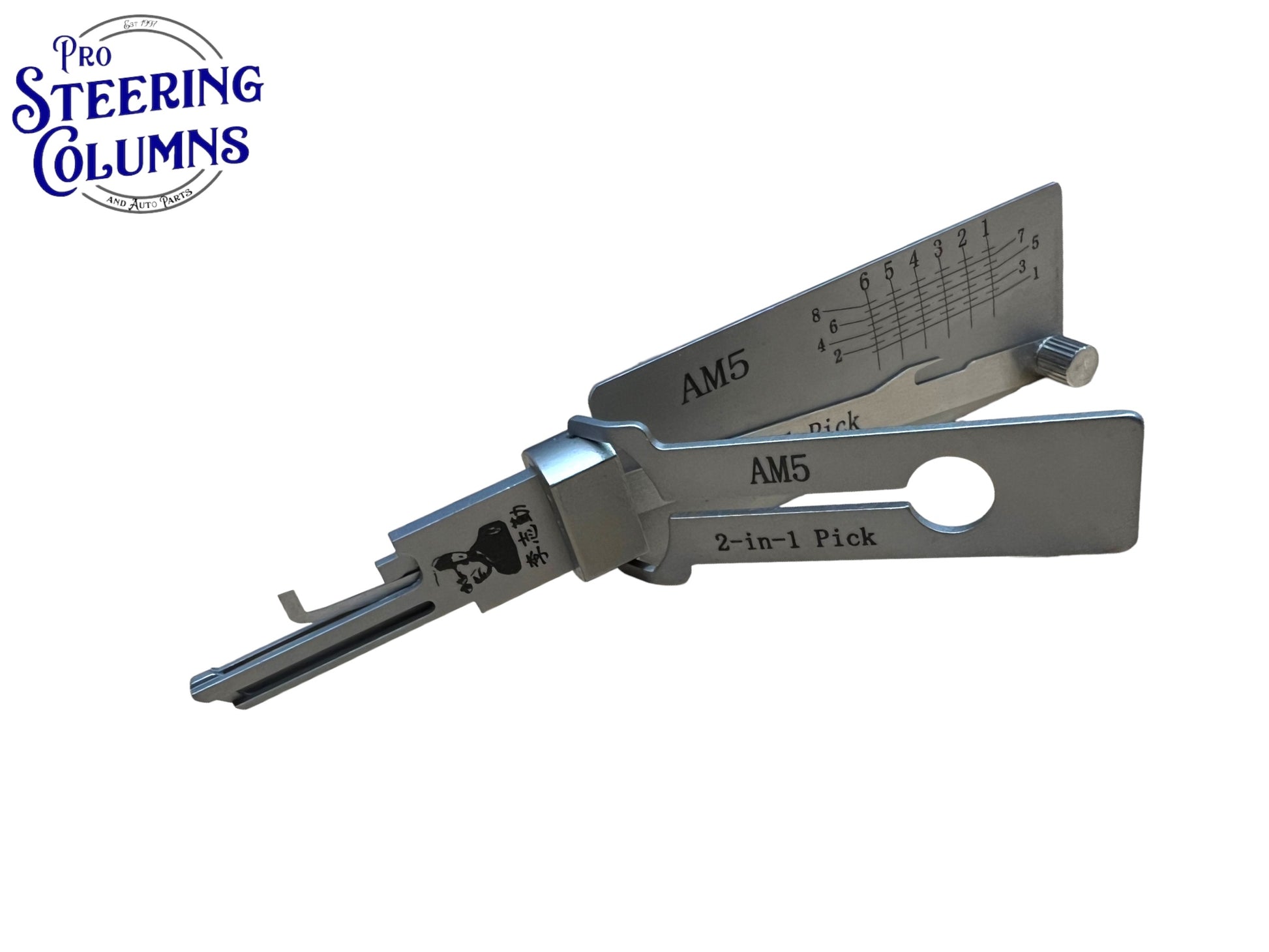Original Lishi 2 in 1 AM5 American Pick & Decoder Anti Glare Genuine New