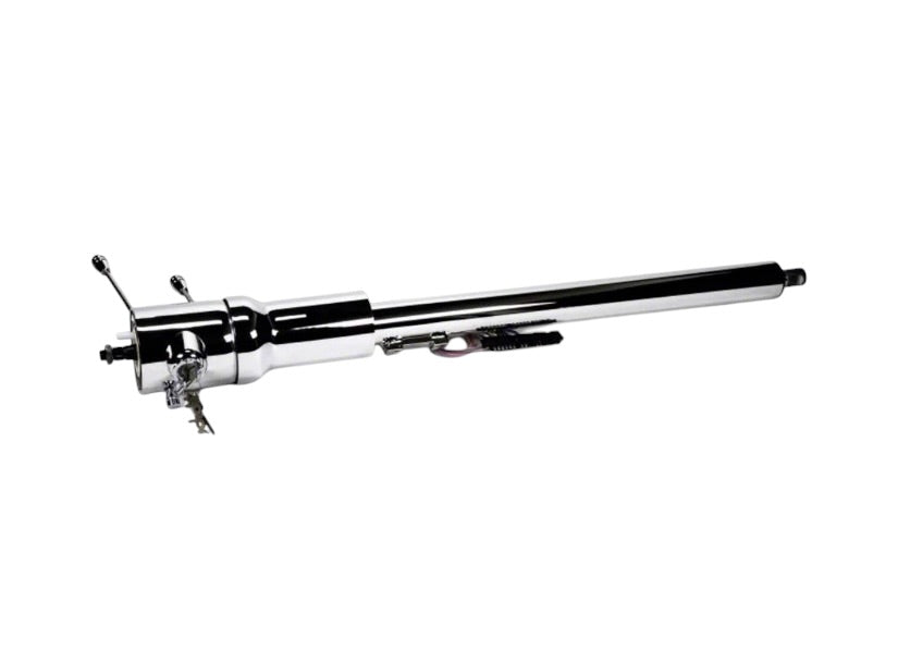 Ididit - 76-86 Jeep CJ5 CJ7 Retrofit Floor Shift Steering Column Chrome - 1520800020