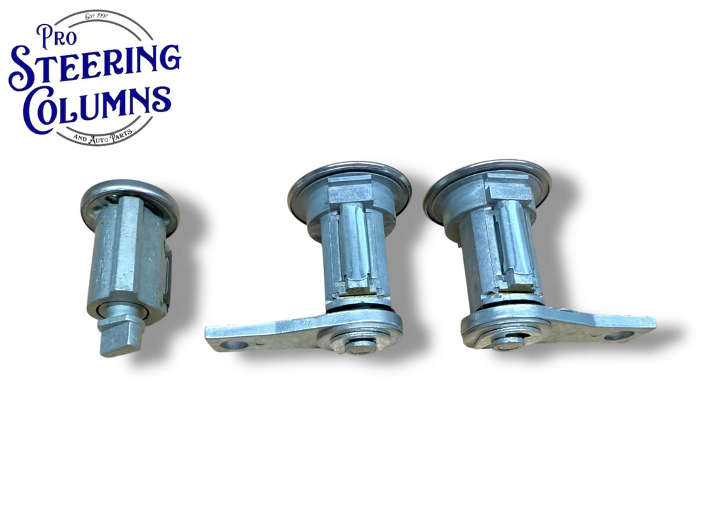 61-77 Bronco Mustang Ignition & Door Lock Cylinder Set Ford Logo (Keyed Alike)
