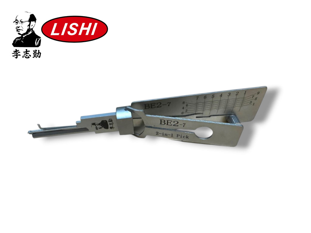 Original Lishi 2 in 1 BE2 7 Pin Best A Pick & Decoder Genuine New