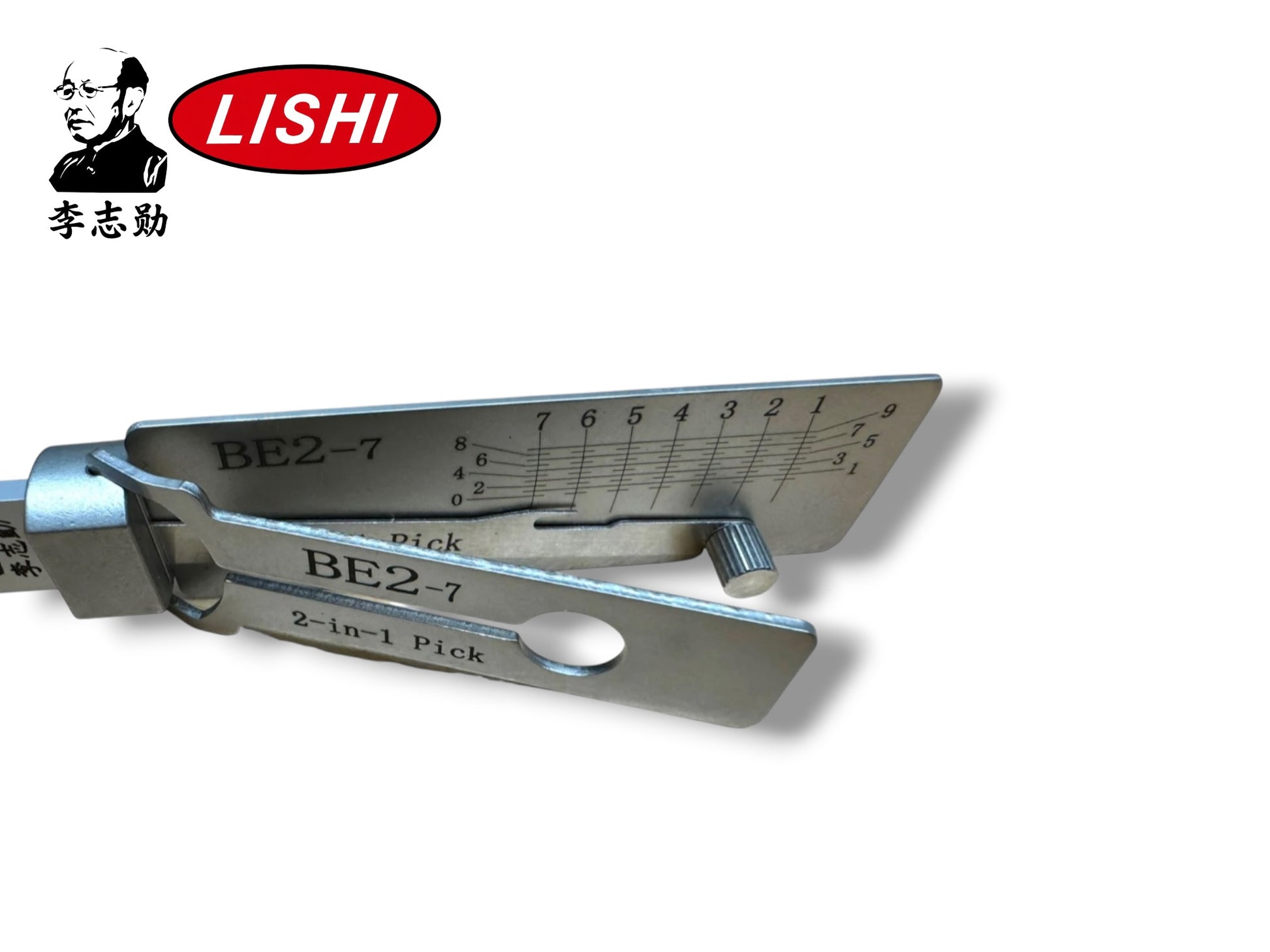 Original Lishi 2 in 1 BE2 7 Pin Best A Pick & Decoder Genuine New