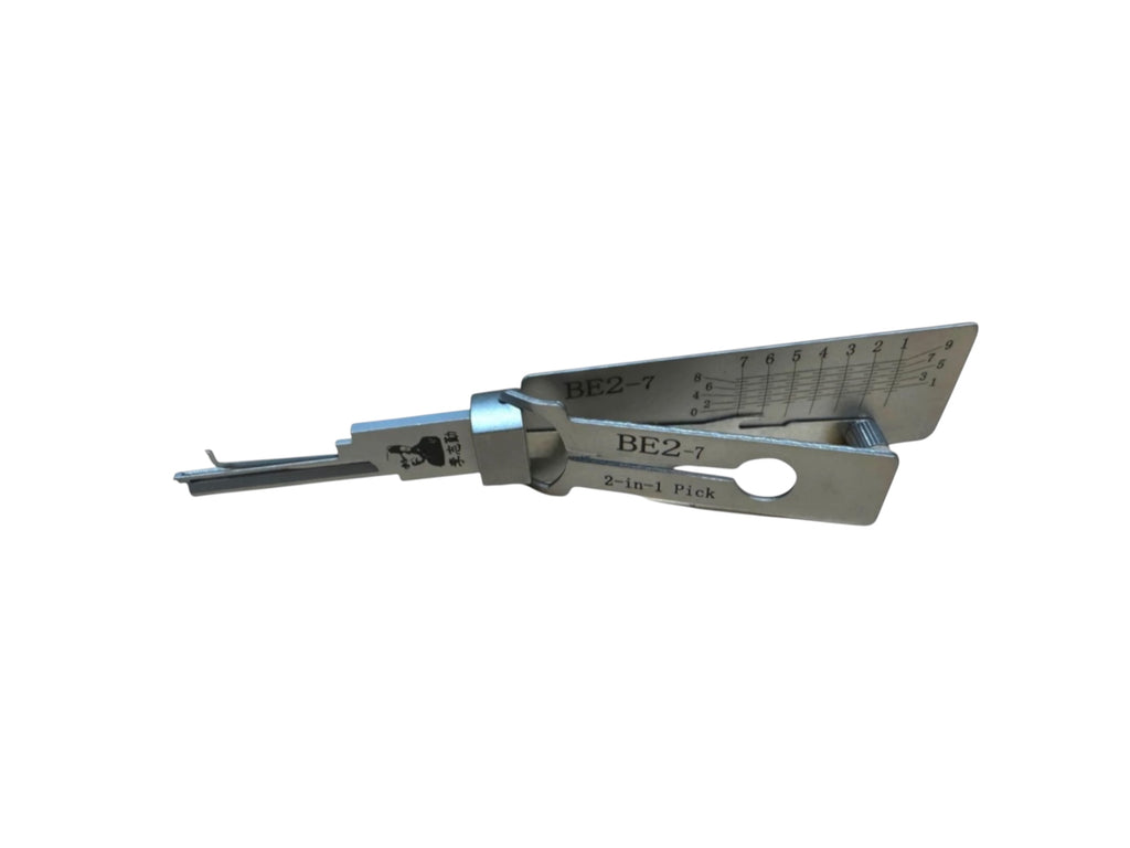 Original Lishi 2 in 1 BE2 7 Pin Best A Pick & Decoder Genuine New