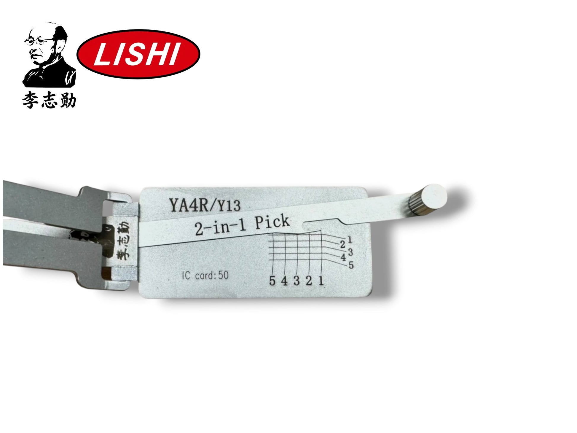 Original Lishi 2 in 1 YA4R Y13 Yale 5-Cut Pick & Decoder Anti Glare Genuine New