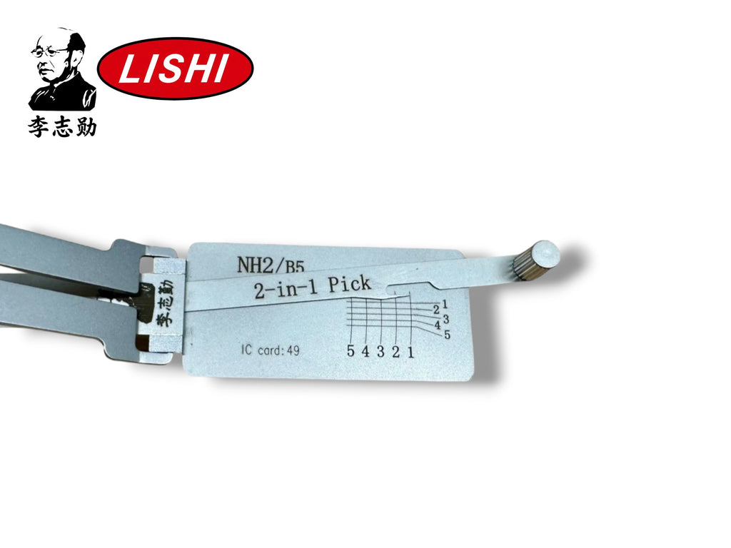 Original Lishi 2 in 1 NH2 B5 IC49 Pick & Decoder Anti Glare Genuine New