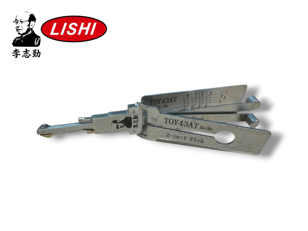 Original Lishi 2 in 1 Toyota TOY43AT Door & Trunk 10-Cut Pick & Decoder Genuine New