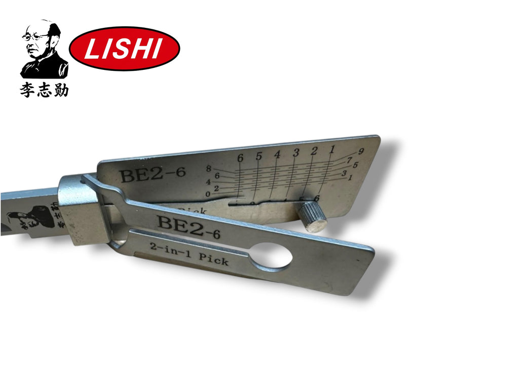 Original Lishi 2 in 1 BE2 6 Pin Best A Pick & Decoder Genuine New