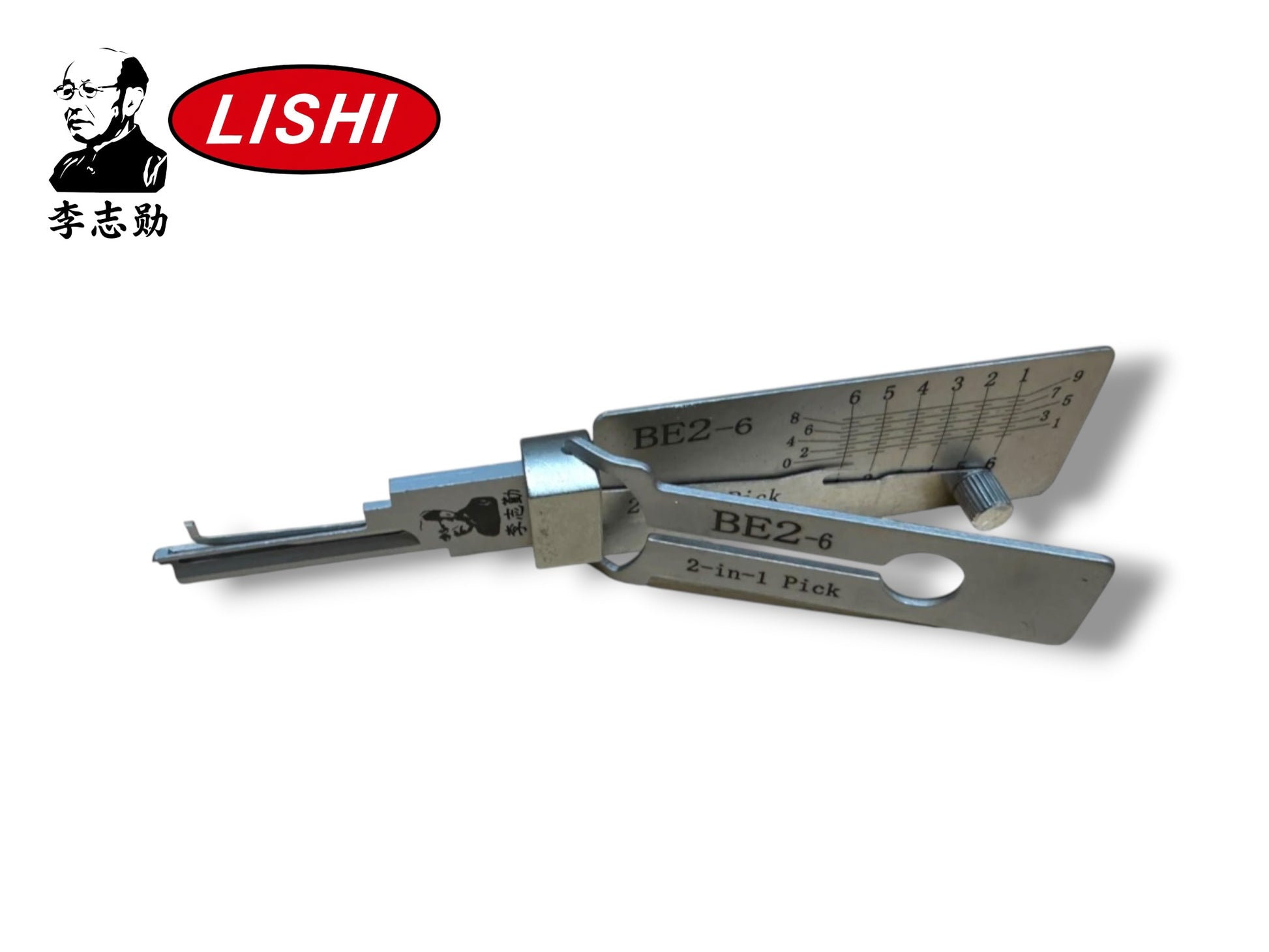Original Lishi 2 in 1 BE2 6 Pin Best A Pick & Decoder Genuine New