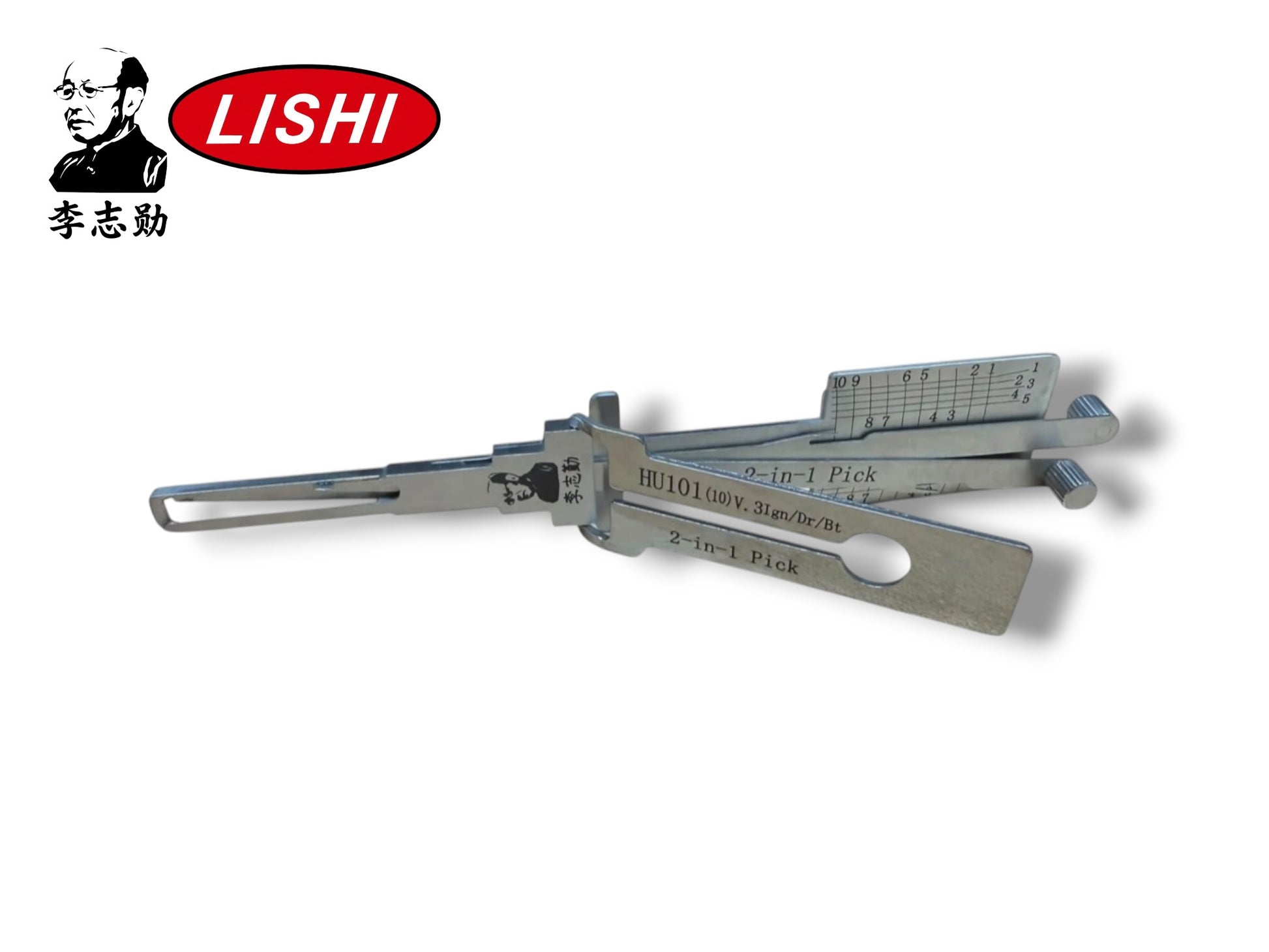 Original Lishi 2 in 1 Ford HU101 Cutout V3 10-Cut Pick & Decoder New