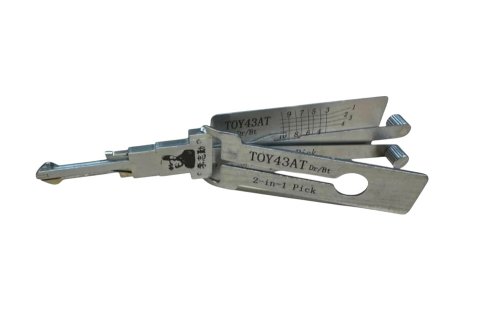 Original Lishi 2 in 1 Toyota TOY43AT Door & Trunk 10-Cut Pick & Decoder Genuine New