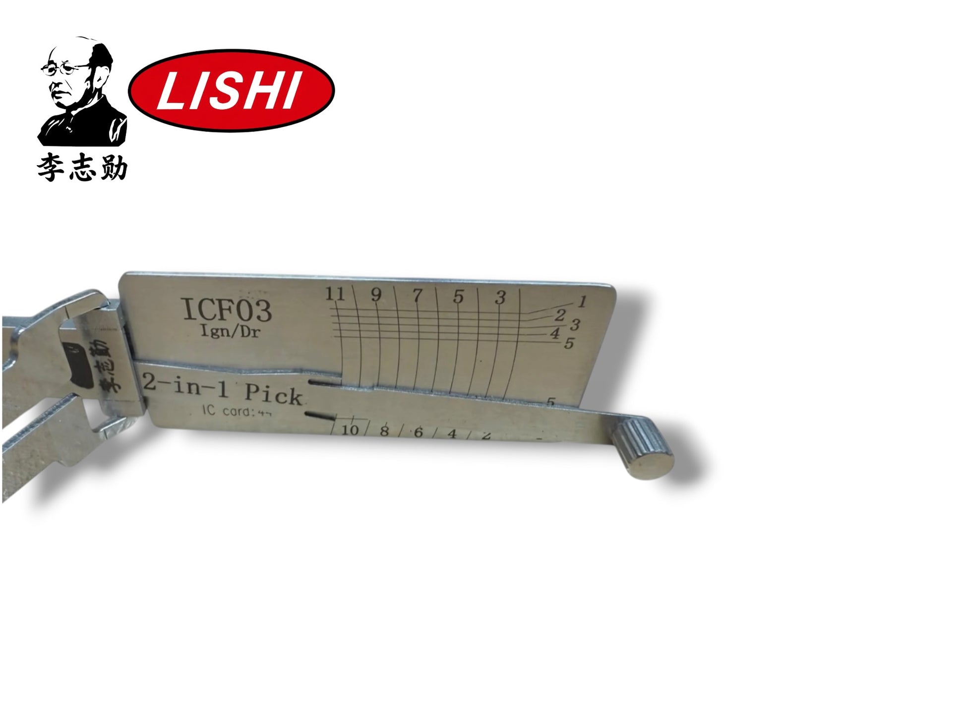 Original Lishi 2 in 1 ICF03 For Ford Mazda 11-Cut Pick & Decoder Genuine New