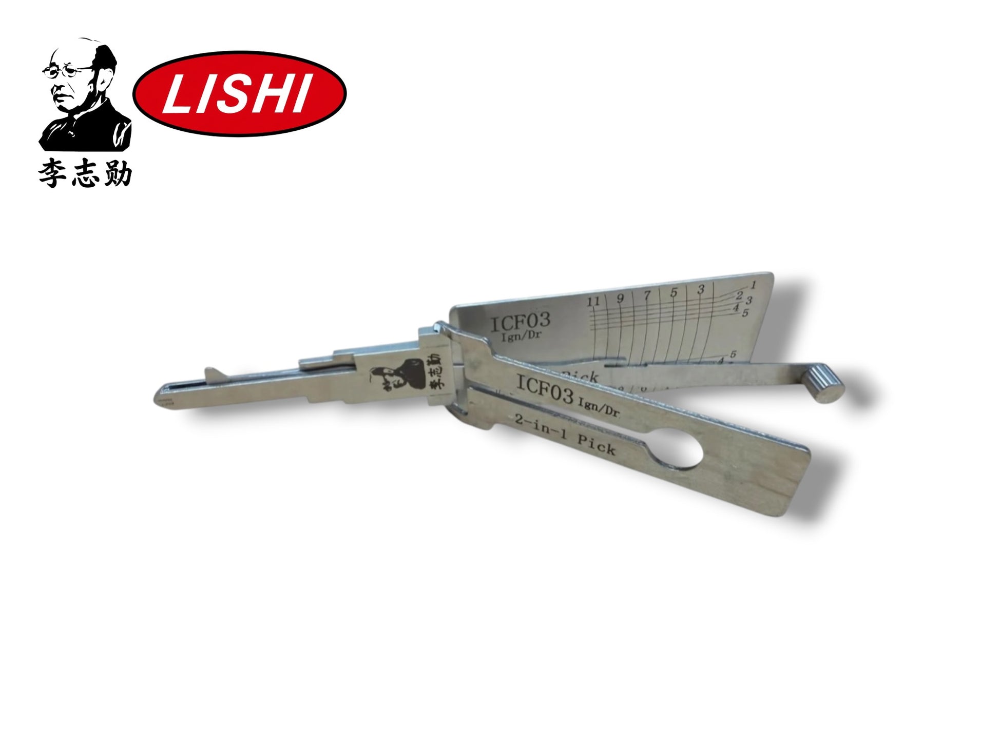 Original Lishi 2 in 1 ICF03 For Ford Mazda 11-Cut Pick & Decoder Genuine New