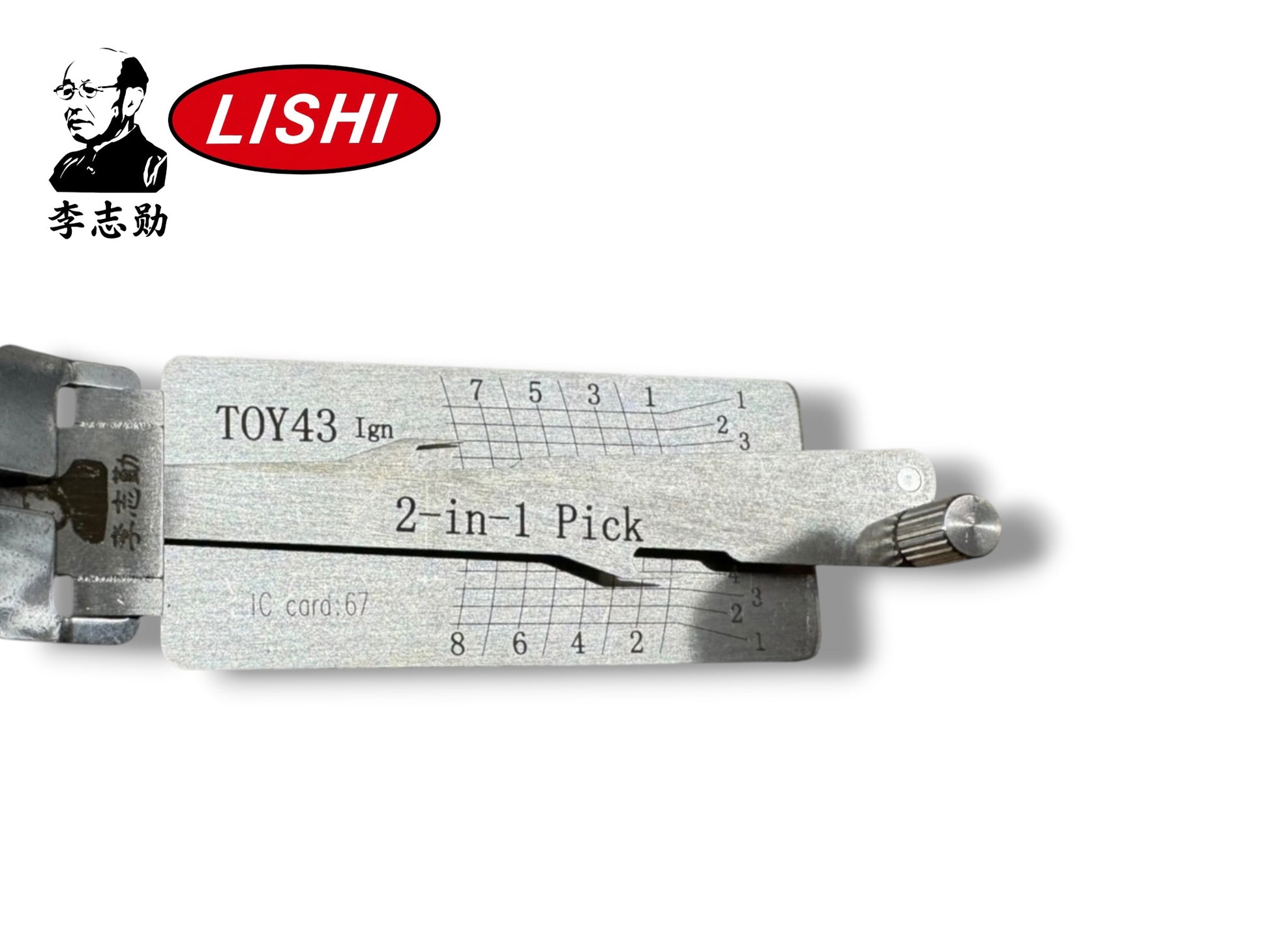 Original Lishi 2 in 1 Toyota TOY43 Ignition 8-Cut Pick & Decoder Genuine New