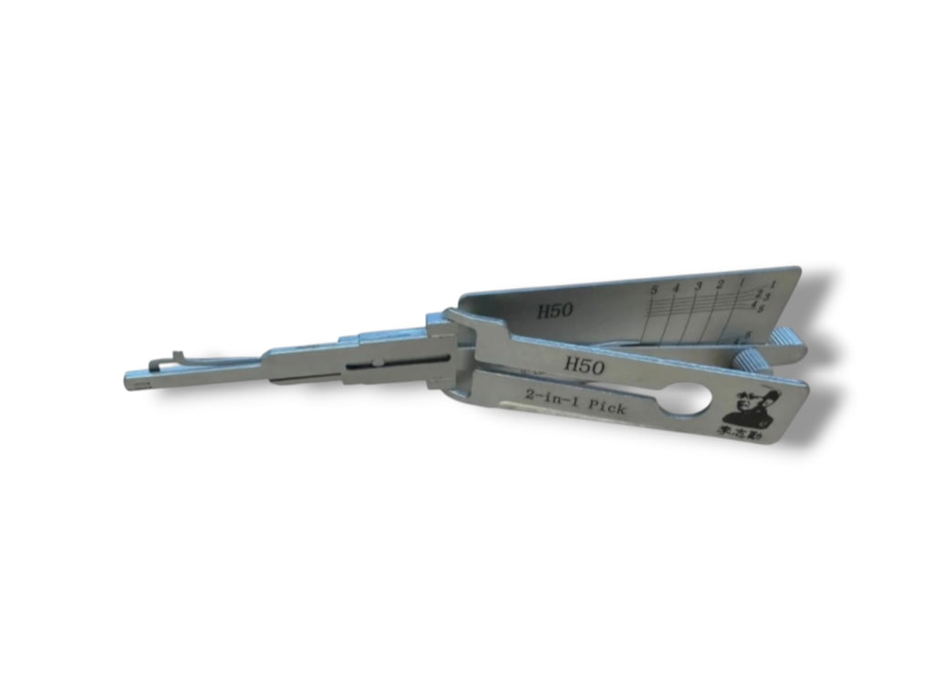 Original 2 in 1 Lishi H50 FO14R Ford 5 Cut Pick & Decoder New