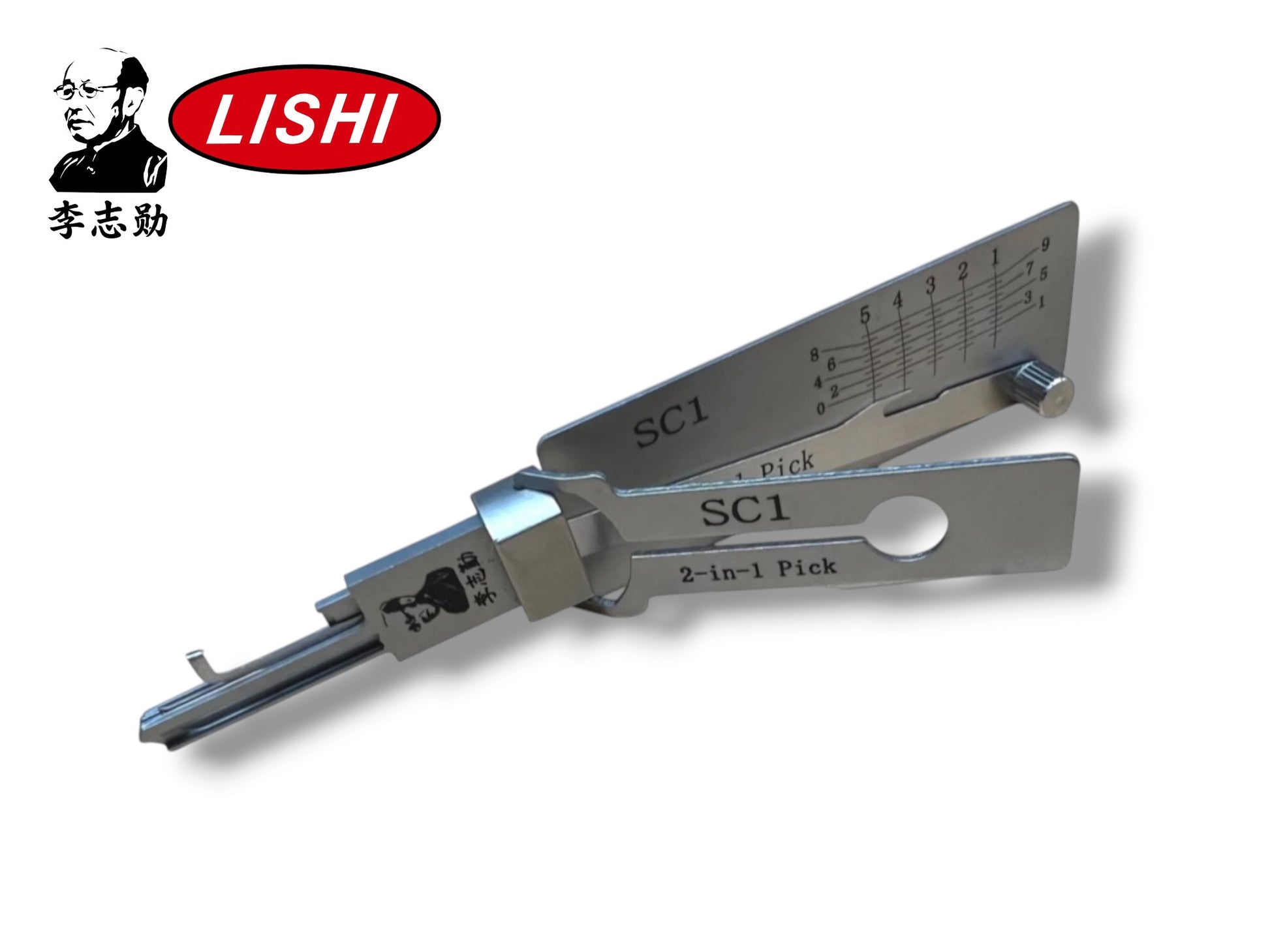 Original Lishi 2 in 1 SC1 Schlage 5-Pin Pick & Decoder Anti Glare Genuine New