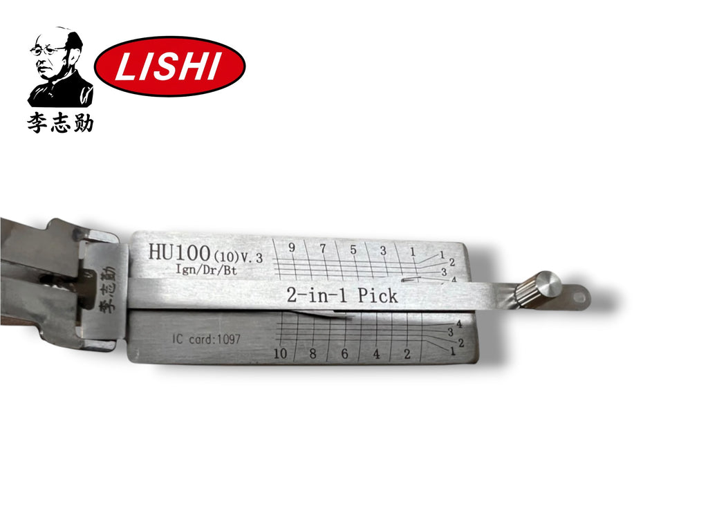 Original Lishi 2 in 1 HU100 GM 10-Cut Pick & Decoder Genuine New