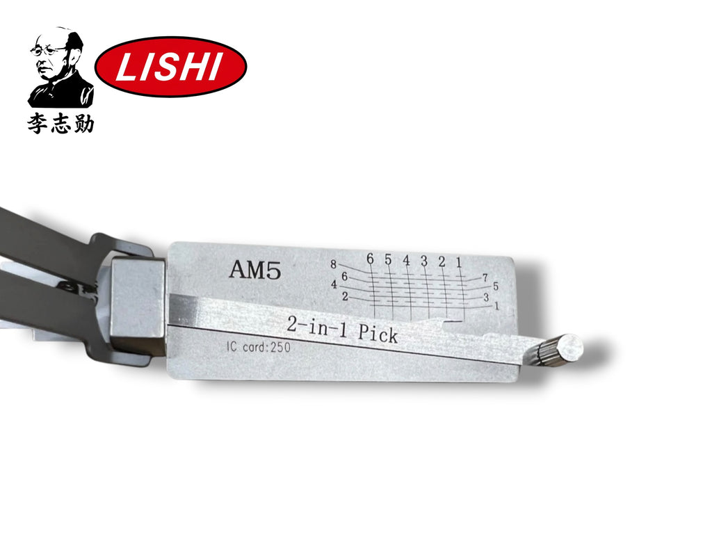 Original Lishi 2 in 1 AM5 American Pick & Decoder Anti Glare Genuine New