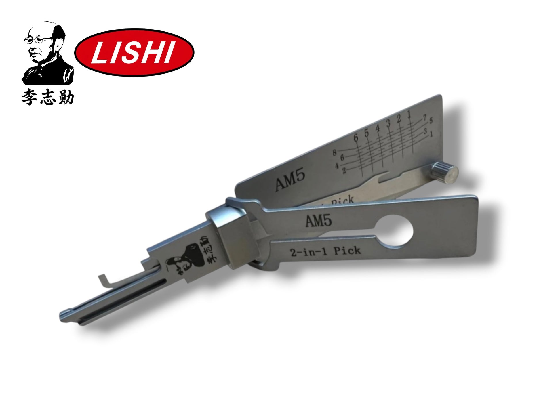 Original Lishi 2 in 1 AM5 American Pick & Decoder Anti Glare Genuine New