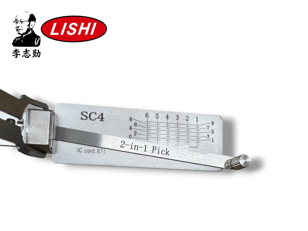 Original 2 In 1 Lishi SC4 Schlage 6-Pin Pick & Decoder Anti Glare Genuine New
