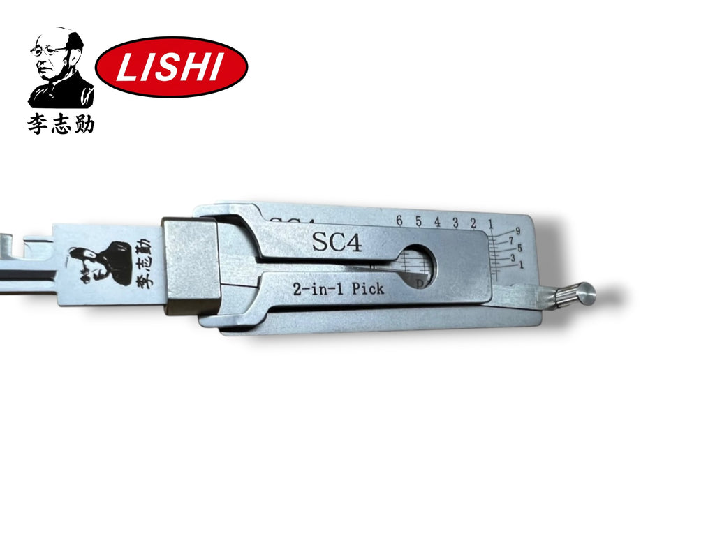 Original 2 In 1 Lishi SC4 Schlage 6-Pin Pick & Decoder Anti Glare Genuine New