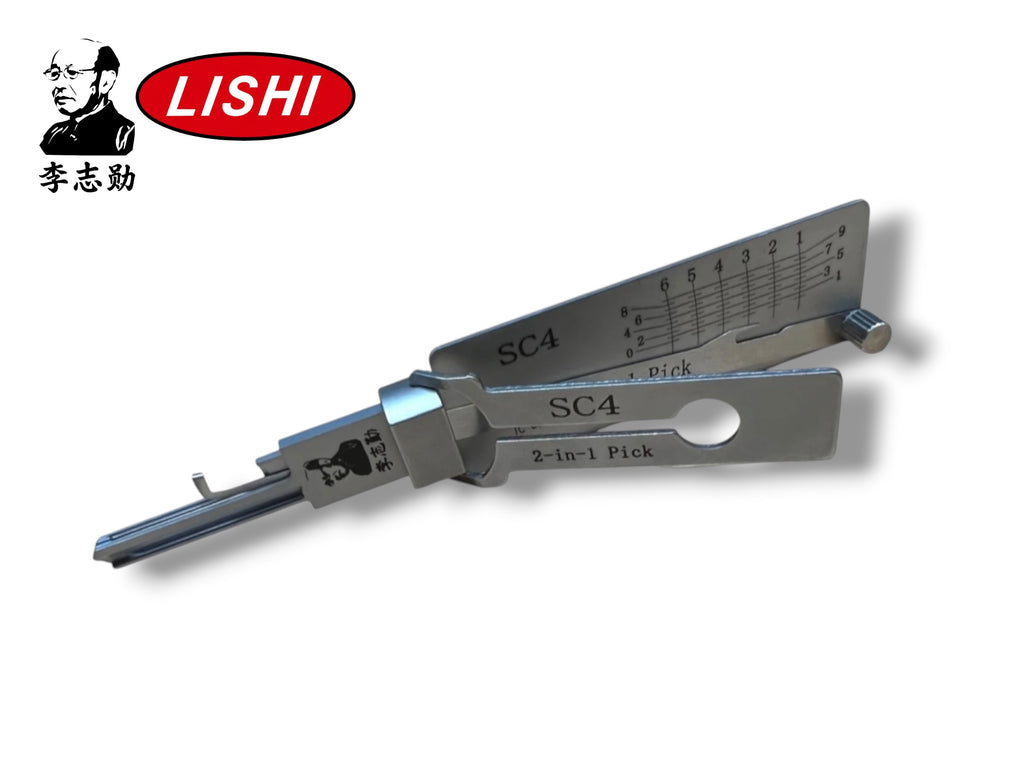 Original 2 In 1 Lishi SC4 Schlage 6-Pin Pick & Decoder Anti Glare Genuine New