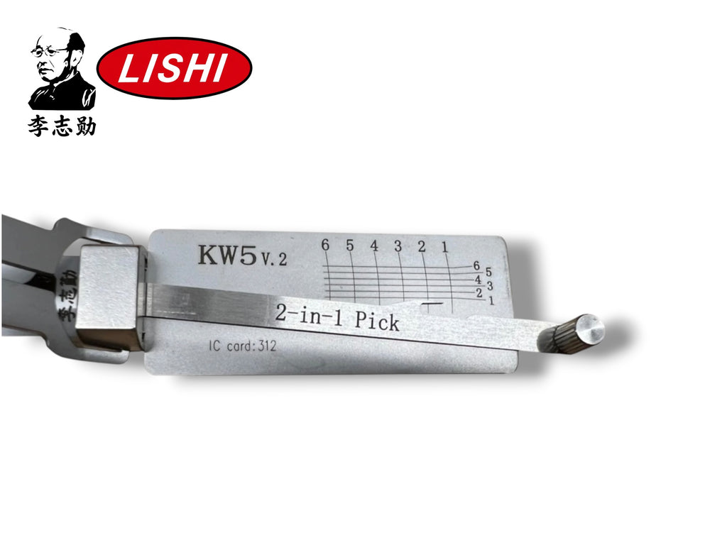 Original Lishi 2 in 1 KW5 Kwikset 6-Pin Pick & Decoder Anti Glare Genuine New