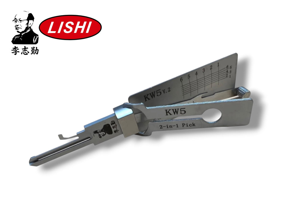 Original Lishi 2 in 1 KW5 Kwikset 6-Pin Pick & Decoder Anti Glare Genuine New