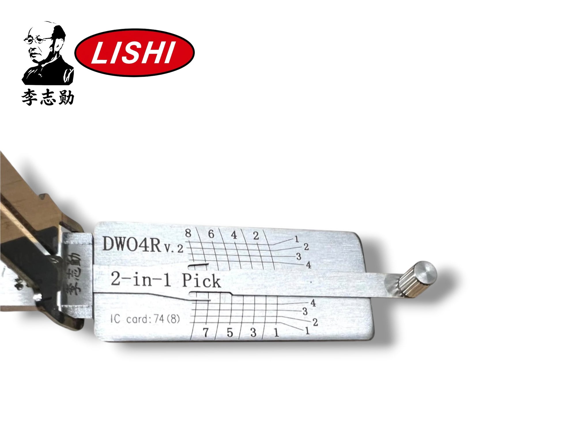 Original Lishi 2 in 1 DWO4R DWO5R GM 8 Cut Pick & Decoder Genuine New