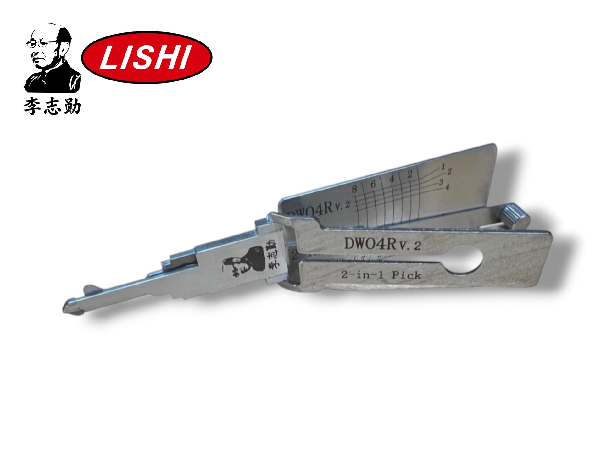 Original Lishi 2 in 1 DWO4R DWO5R GM 8 Cut Pick & Decoder Genuine New