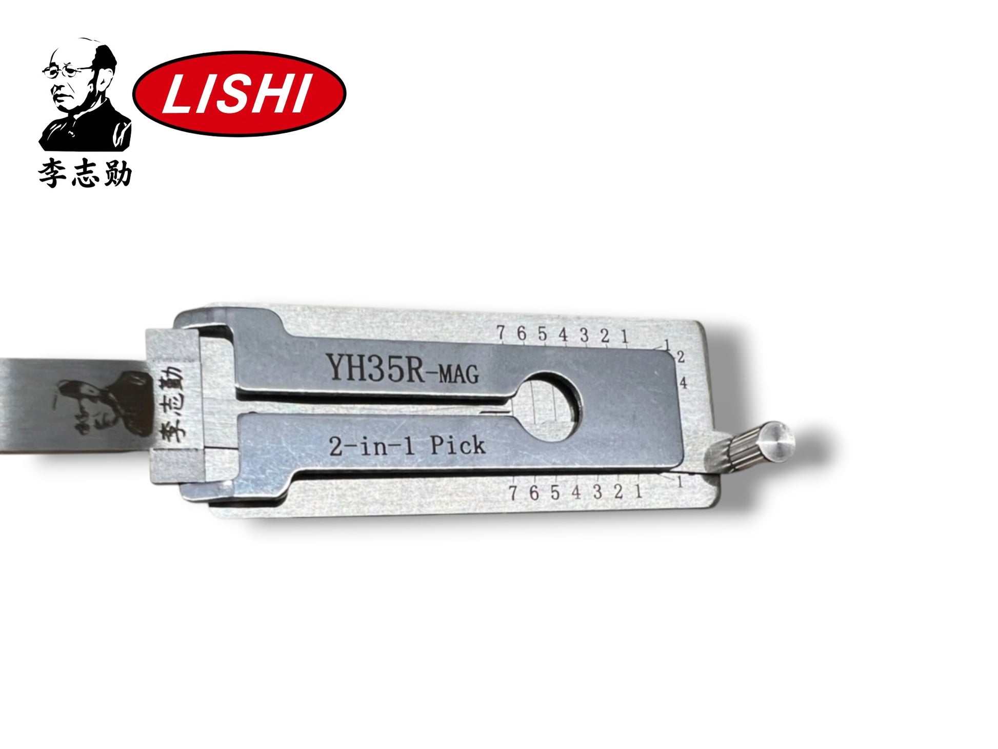 Original Lishi 2 in 1 Yamaha Motorcycle YH35R With Magnetic Gate Pick & Decoder Genuine New