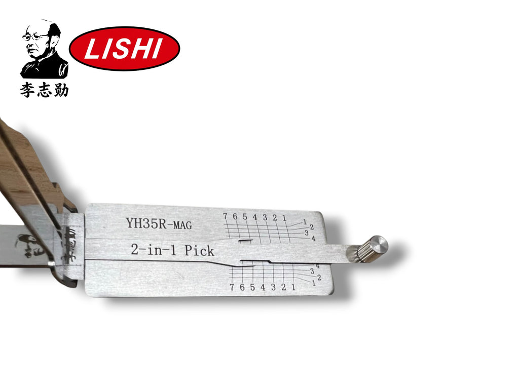 Original Lishi 2 in 1 Yamaha Motorcycle YH35R With Magnetic Gate Pick & Decoder Genuine New