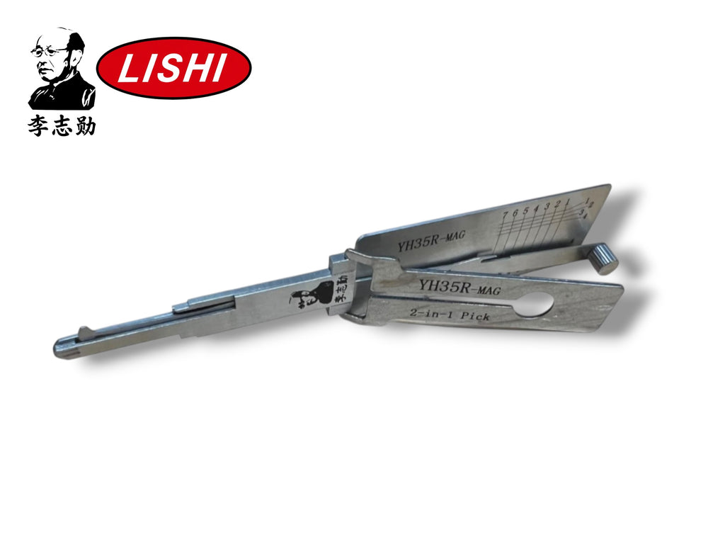 Original Lishi 2 in 1 Yamaha Motorcycle YH35R With Magnetic Gate Pick & Decoder Genuine New