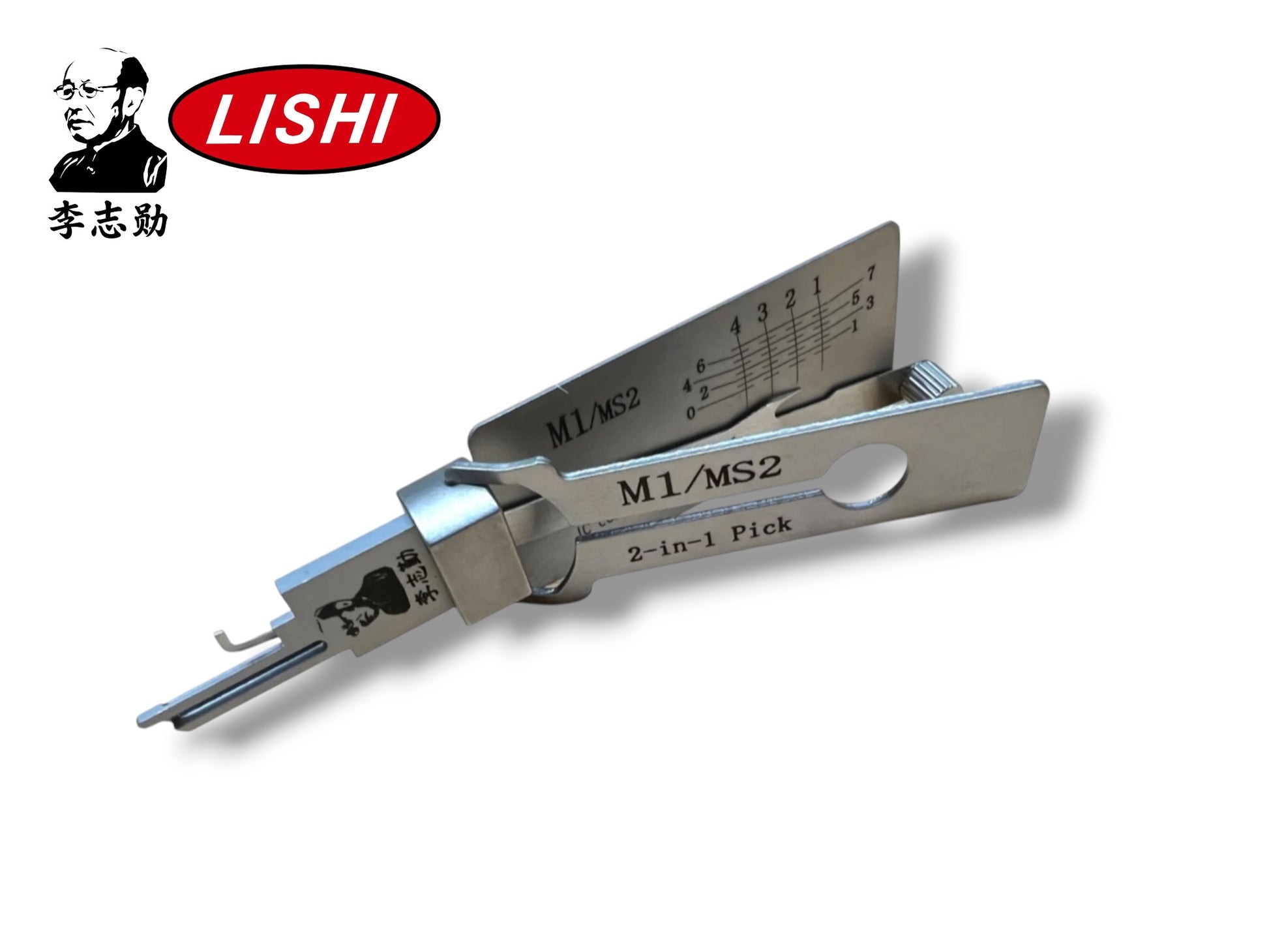 Original Lishi 2 in 1 M1 MS2 Master Pick & Decoder Anti Glare Genuine New