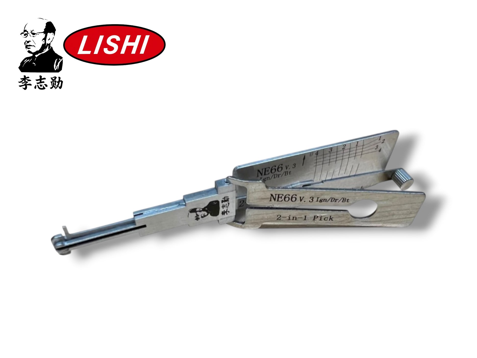 Original Lishi 2 in 1 NE66 Volvo 4 Track Pick & Decoder Genuine New