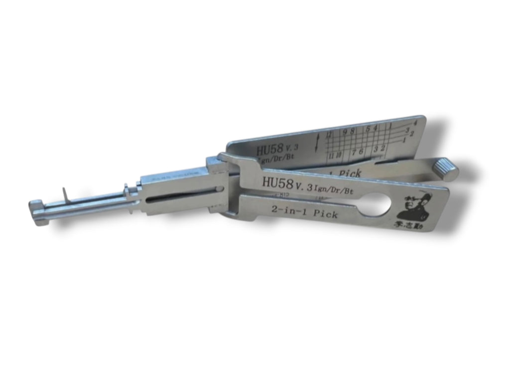 Classic Lishi 2 in 1 HU58 BMW 12-Cut 4 Track Twin Lifter Pick & Decoder Genuine New