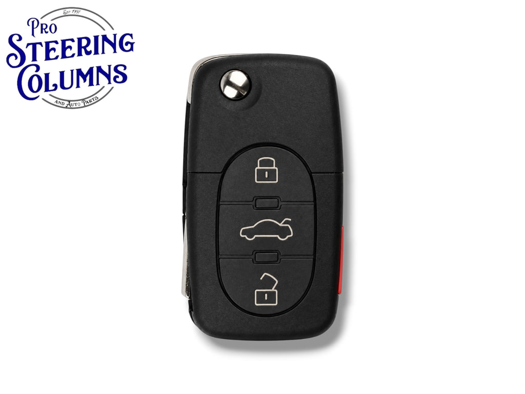 97-05 Audi Flip Key 4-Button PN: 4D0837231E /  MYT8Z0837231 (Aftermarket)