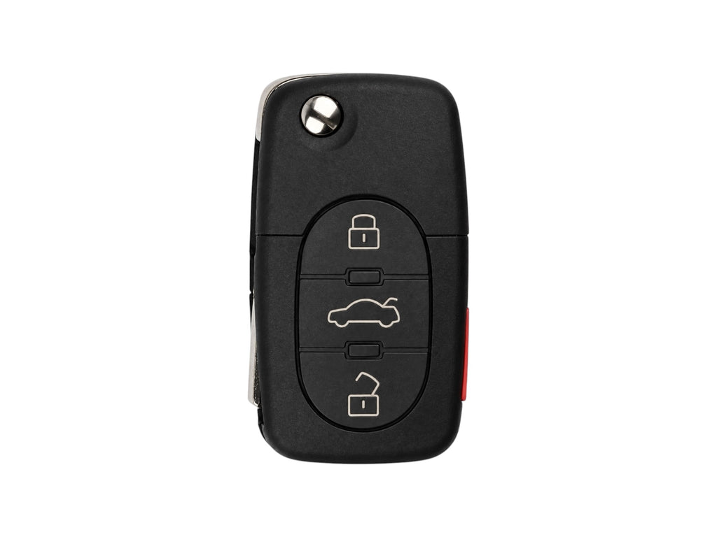 97-05 Audi Flip Key 4-Button PN: 4D0837231E /  MYT8Z0837231 (Aftermarket)